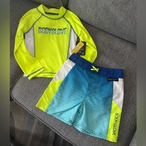 Body Glove Kids Boys Swimsuit Set Sz 4